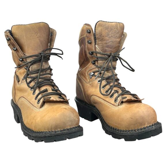 Georgia Boot Men’s Comfort Core Tan Logger Boot Size US 9.5 W - Picture 5 of 11